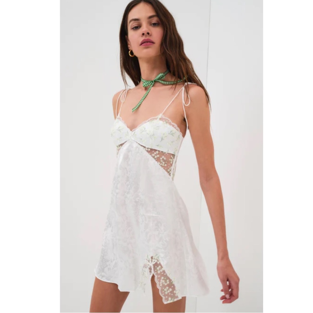 For Love & Lemons Baby’s Breath Slip Dress + Floral Robe